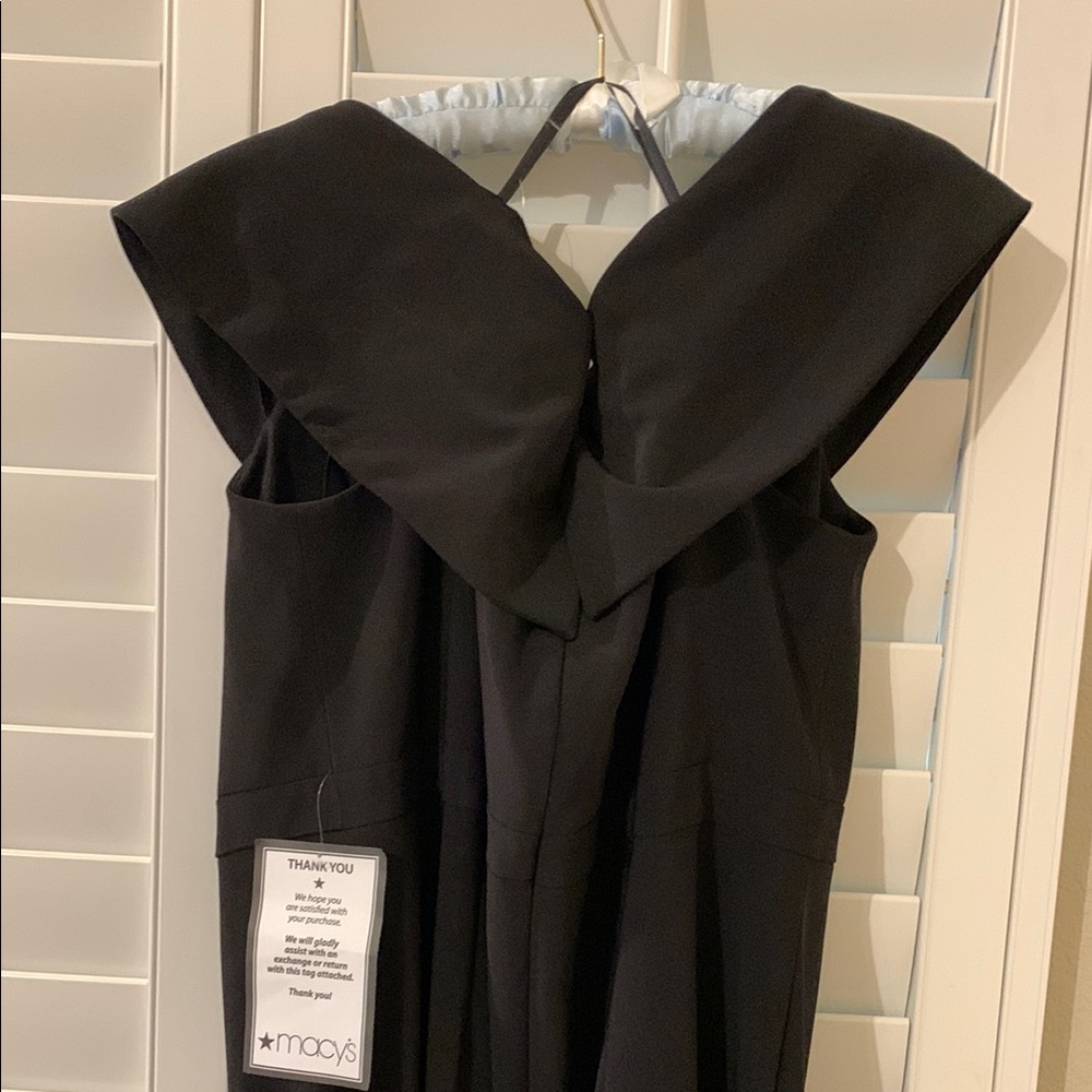XSCAPE OFF-SHOULDER BLACK COCKTAIL DRESS - Picture 6 of 16